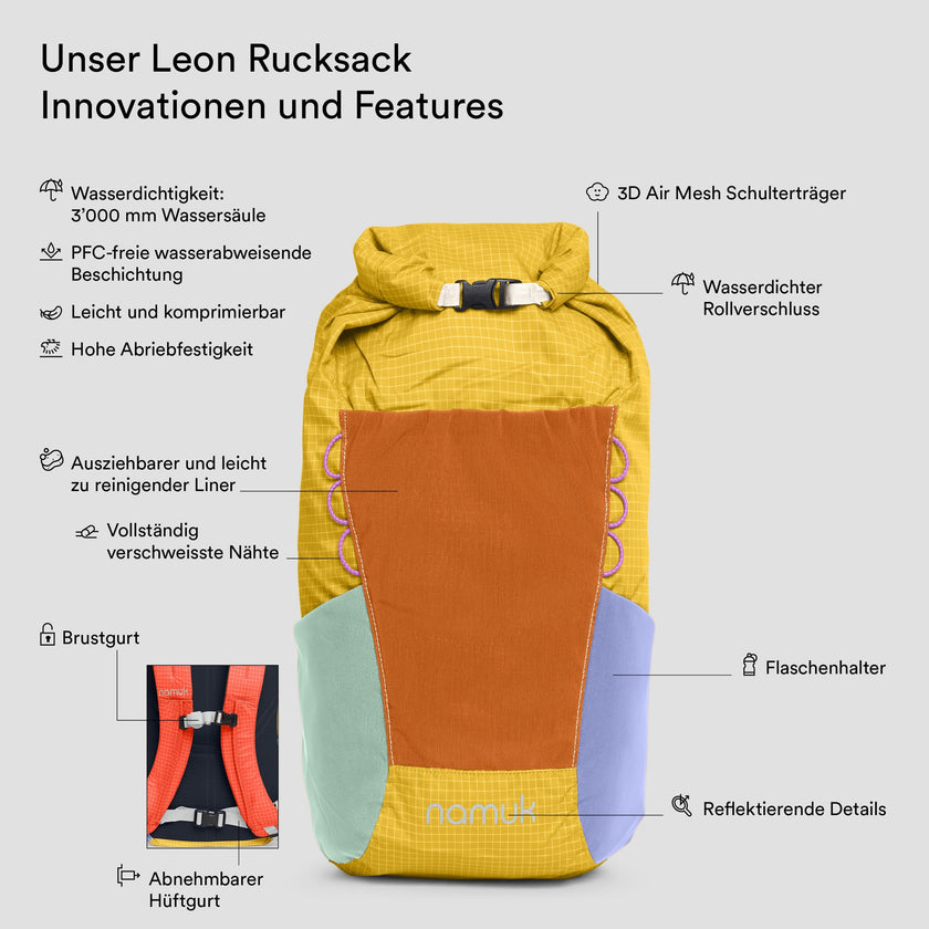 Leon Rucksack 20L - upcycled (2)