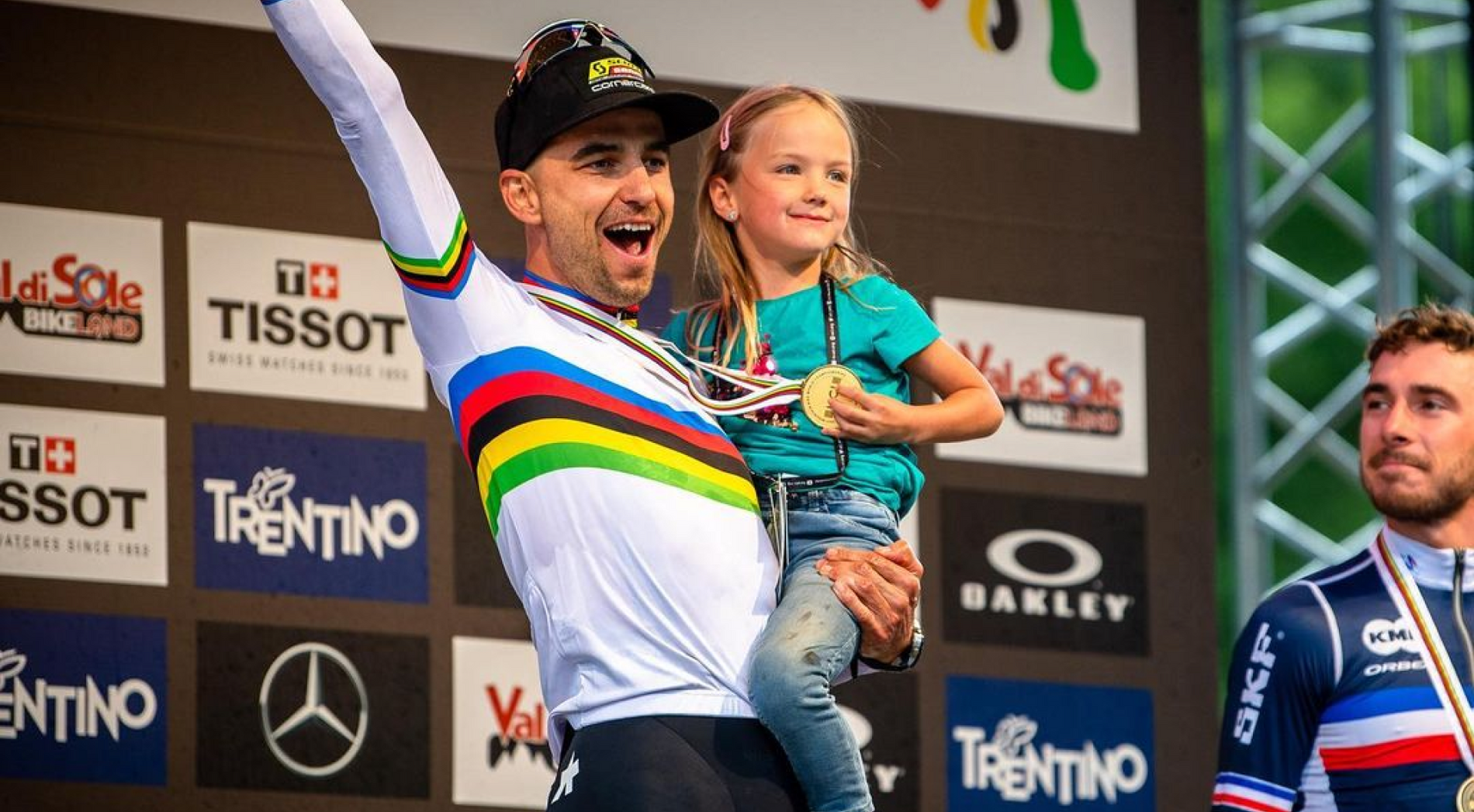Weltmeister Nino Schuter mit Tochter Lisa