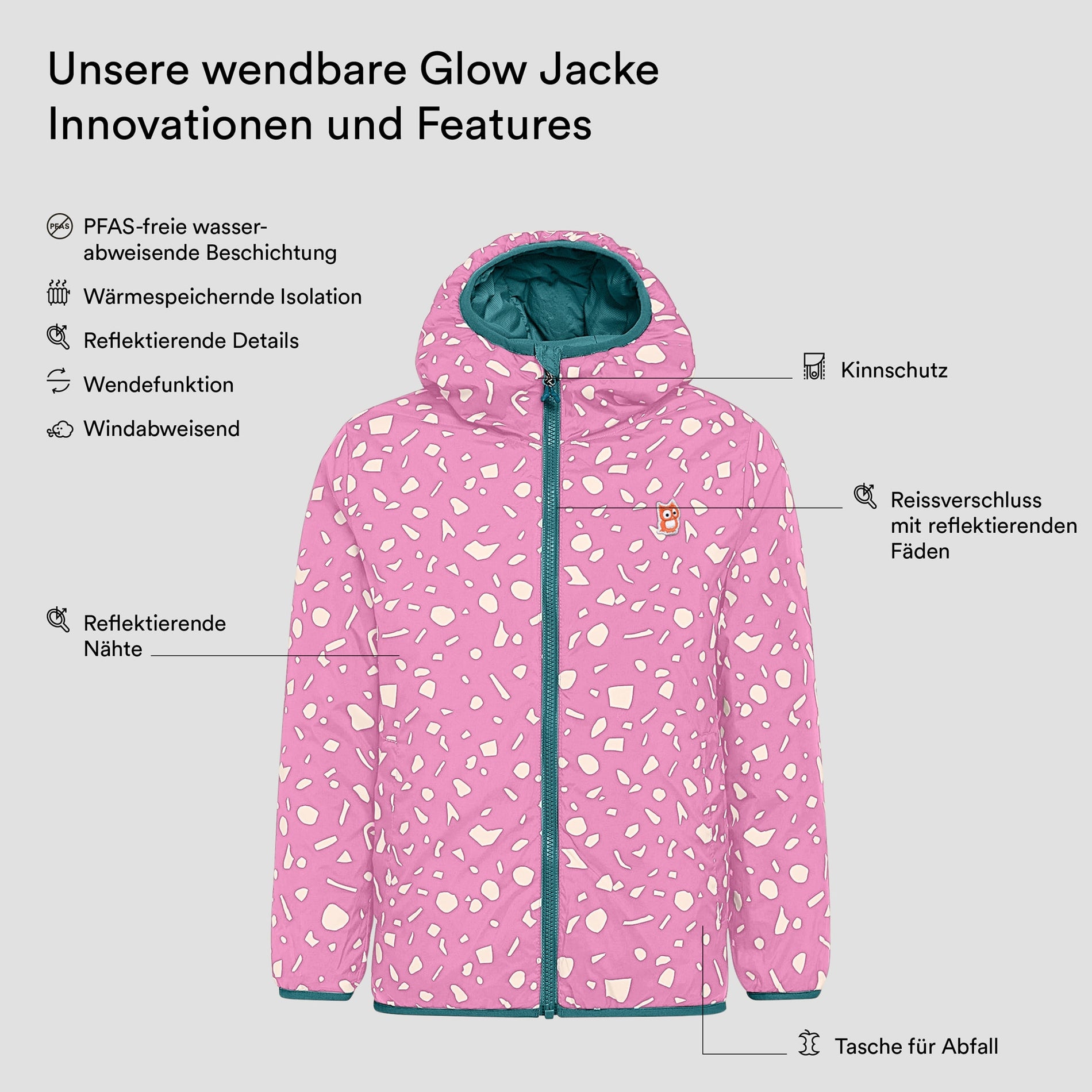 Glow wendbare PrimaLoft Jacke "Underground" (3)