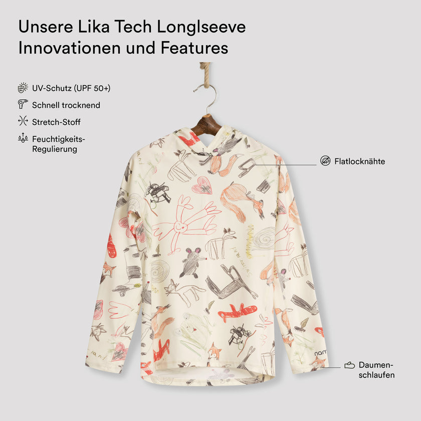 Lika Tech Longsleeve mit Kapuze 